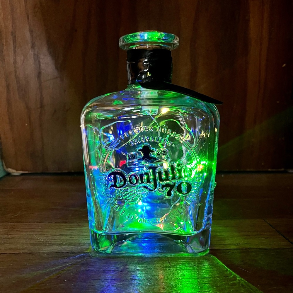 Decorative Liquor Bottle Light, Don Julio Bottle w Fairy Light, Bottle Lantern